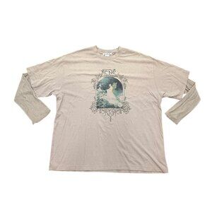Men’s Acne studios t shirt peach cotton built in sleeves 2010s